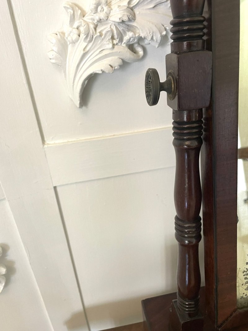 Antique George III Mahogany Dressing Table Mirror - Image 5